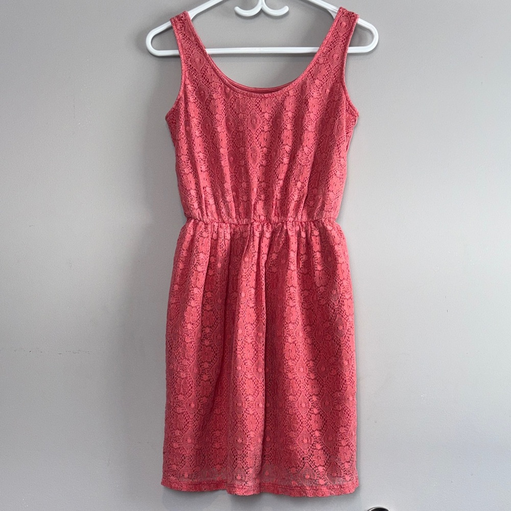 Mossimo Supply Co. Coral Lace Sleeveless Dress